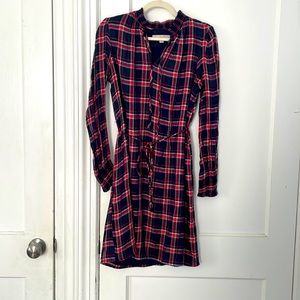 Loft Tartan Shirt Dress
